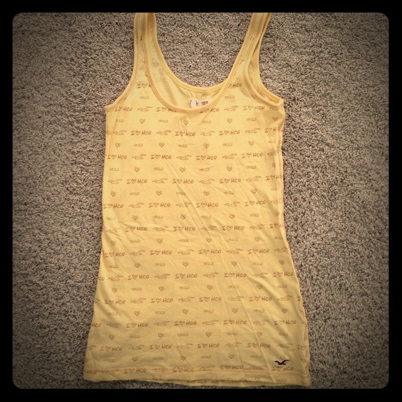 Yellow Hollister Co. tank top