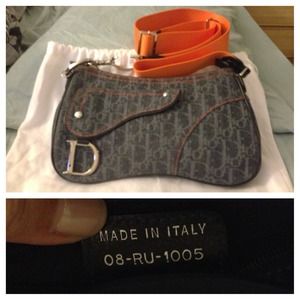Christian Dior denim crossbody bag