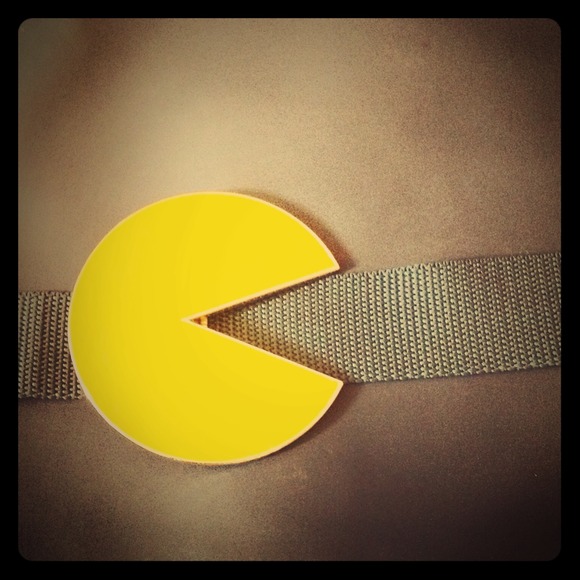Vintage pac-man belt buckle