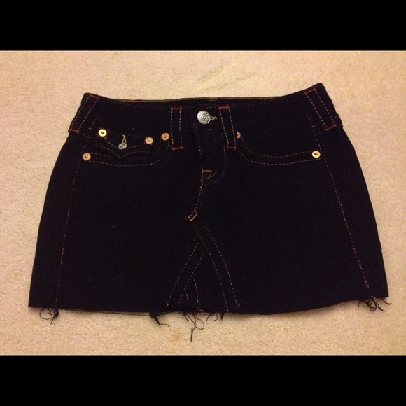 True Religion Navy corduroy skirt