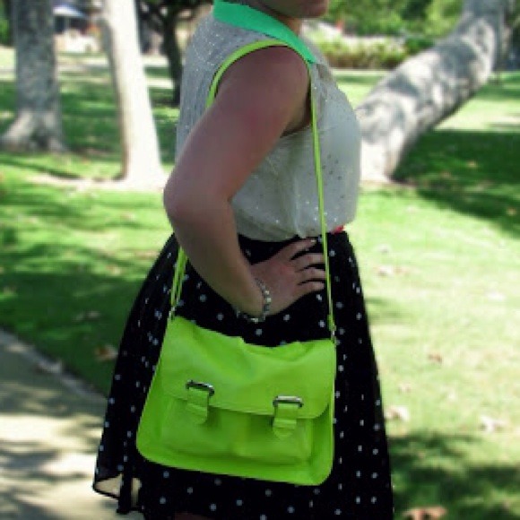 Neon Yellow Satchel