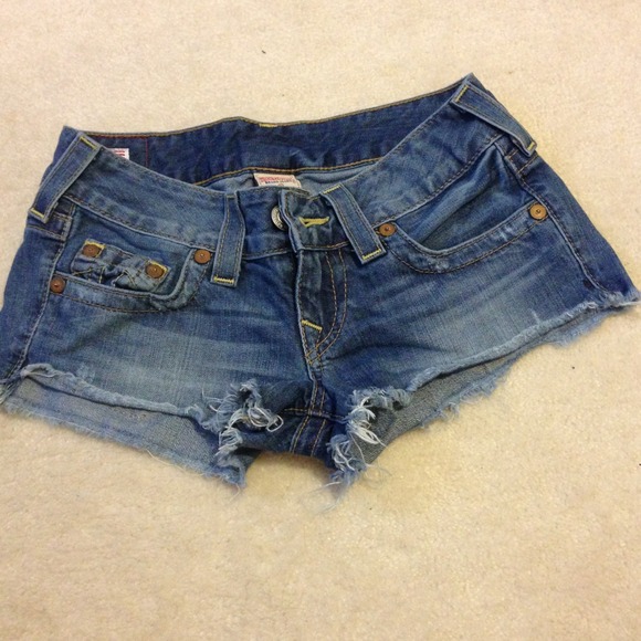true Religion ripped jean shorts . still Available