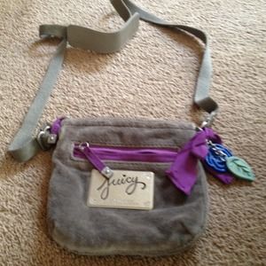 Authentic Juicy Couture grey cross body Bag