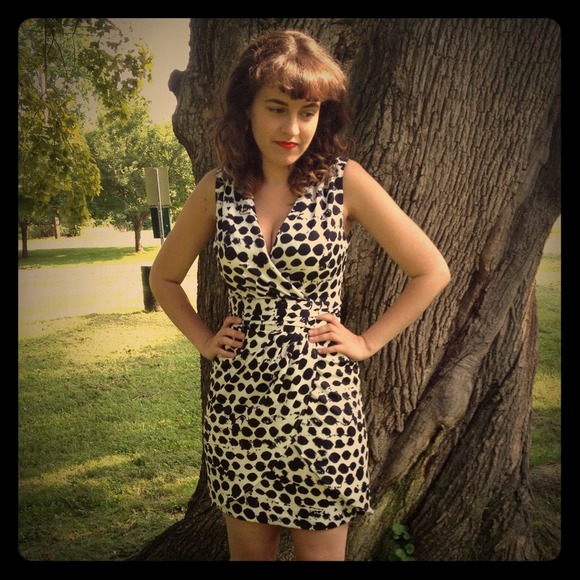 H&M Splatter Polka Dot dress