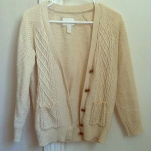 F21 Loose cable cardigan Sz L