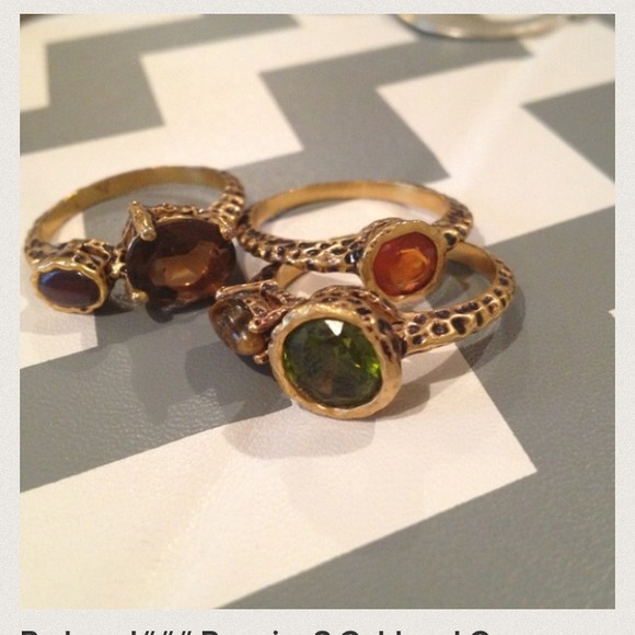 Reduced### Premier 3 Gold and Gem Stack Ring