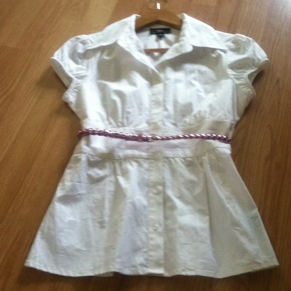 White Button Up Blouse - Picture 1 of 1