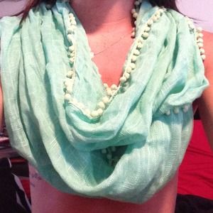 J Crew light green infinity scarf!