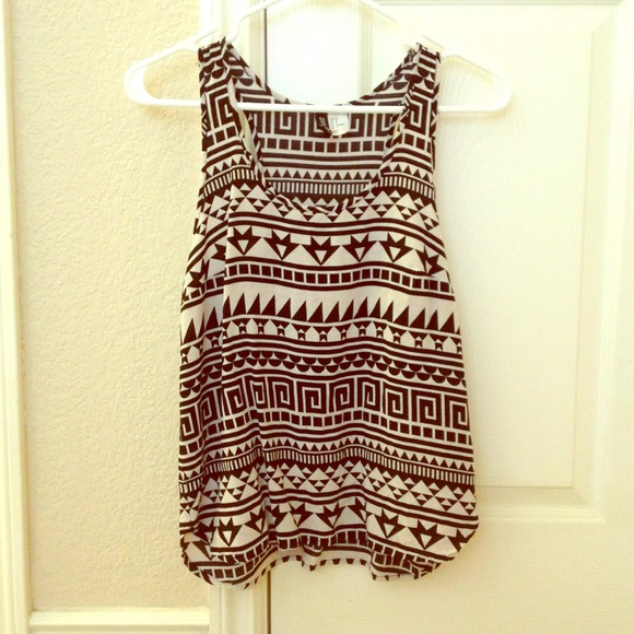 SOLD --- Tribal print racerback tank