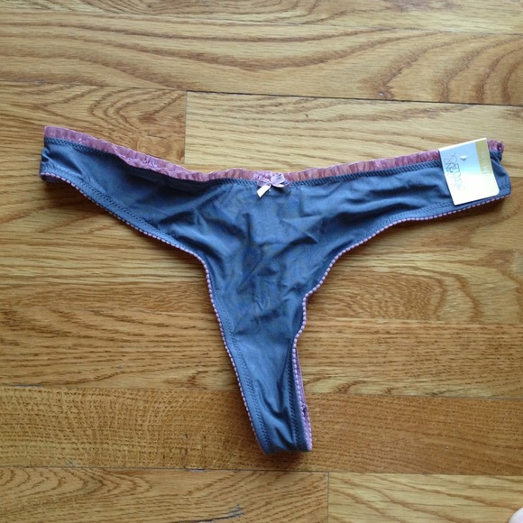 NWT Medium Gilligan & O'Malley Thong Pink/Grey - Picture 1 of 3