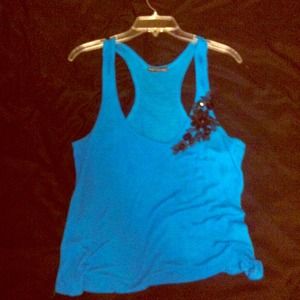 Turquoise racer back tank top