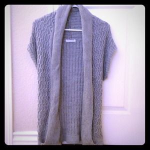 TRADED -- Chic braided/knit gray coverup!