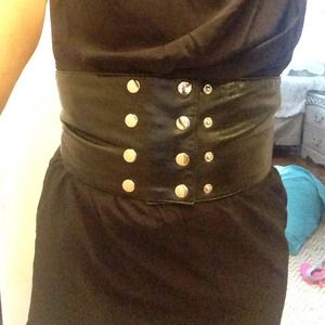 Black lace up Belt size s/m gently used