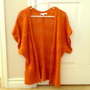 Orange knit cover up