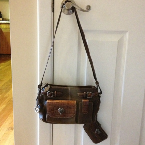 Brighton Brown Leather Purse w/ Matching Coin