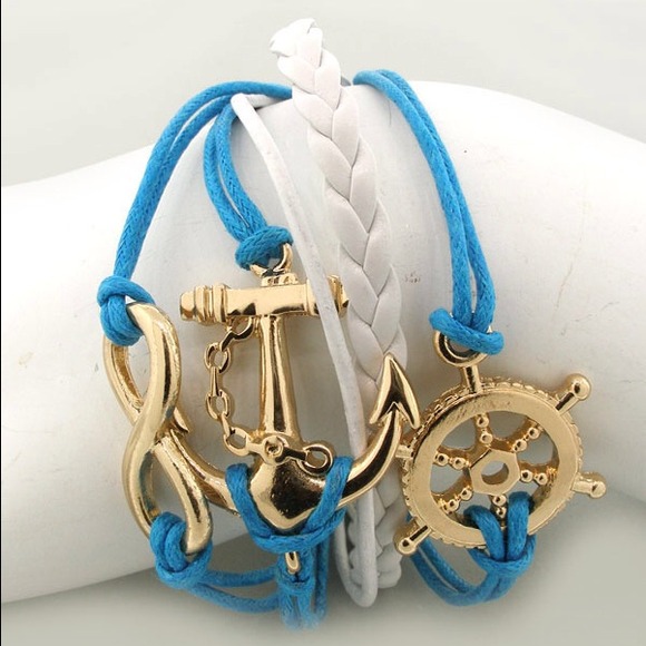 🚫SOLD🚫Turquoise Infinity Anchor Bracelet