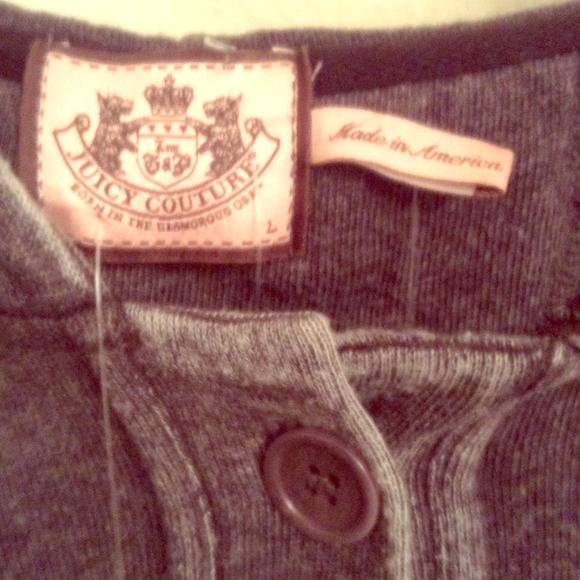 Juicy Couture Granite Dolman Button Up Hoodie