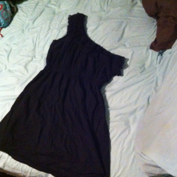 Black one shoulder dress