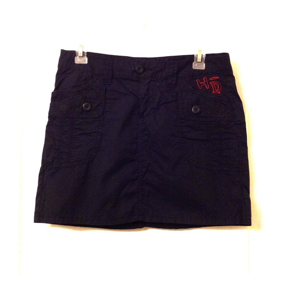 Black Cargo Skirt