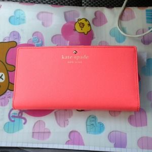 Orange Kate spade wallet