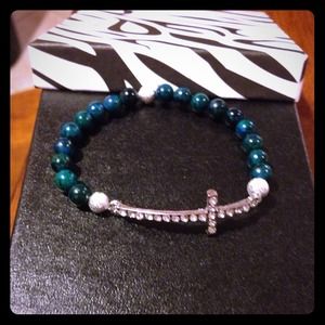 Rhinestone Cross Bracelet!