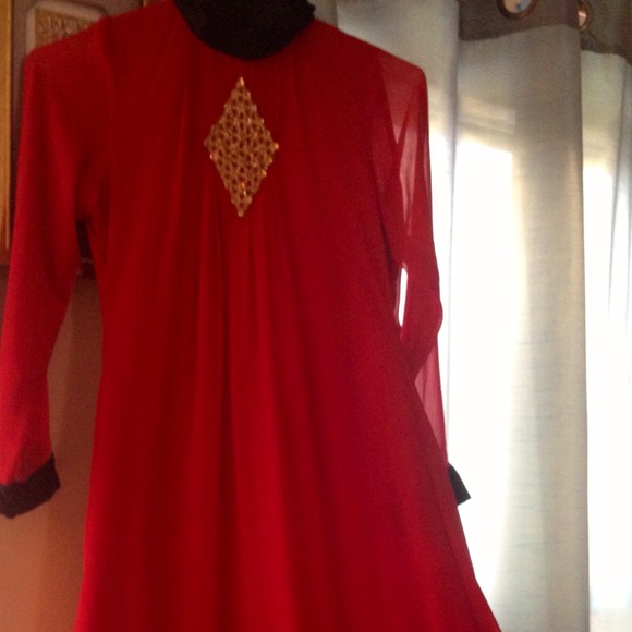 Pakisatni chiffon long shirt - Picture 1 of 2