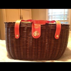 Sold Authentic Kate Spade straw basket purse. $225