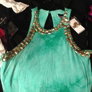 Tie dyed green Bebe shirt
