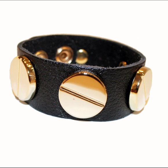 BNWT Black Leather Coin Bracelet
