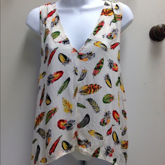 Feather Print Top