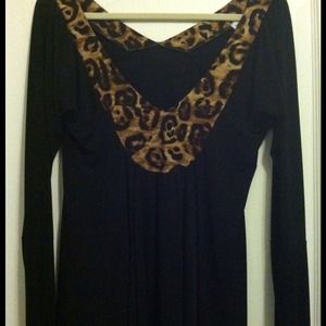 Black with Animal Print Tunic - PRICE REDUCED!!!