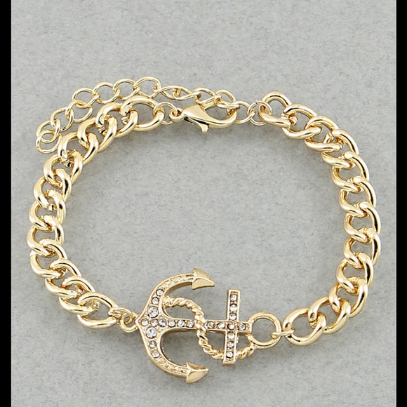 Hannah Beury Jewelry - Gold Chain Anchor Bracelet