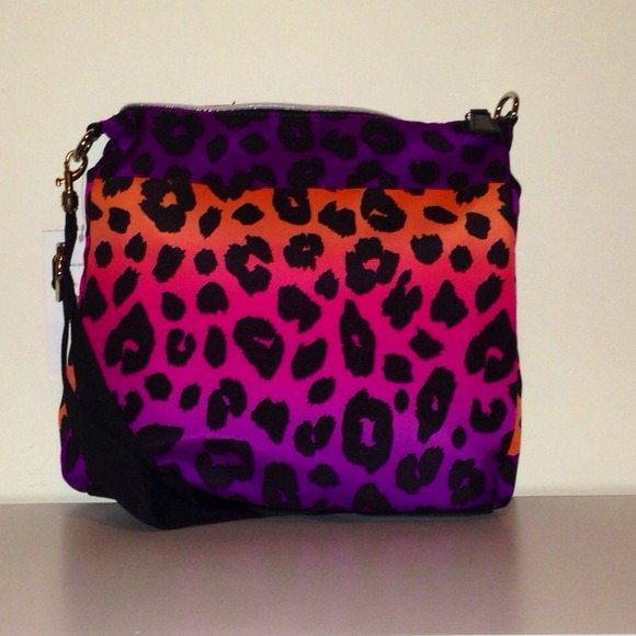 ❌SOLD❌Betsey Johnson 2 Zip Crossbody Orange - Picture 2 of 4