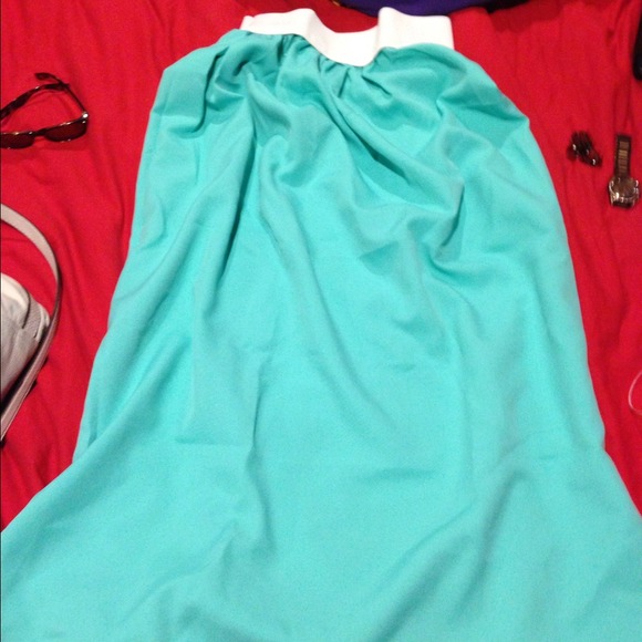 **SOLD** Turquoise long skirt