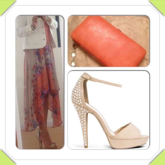 Floral & Stripe Combo Print High-Lo Dress - Picture 3 of 4