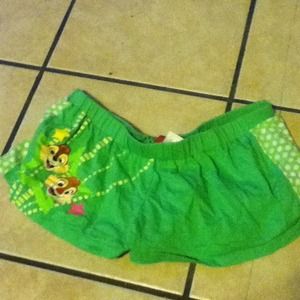 Green night shorts