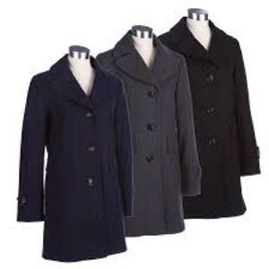 Single-breasted Wool Blend Coat