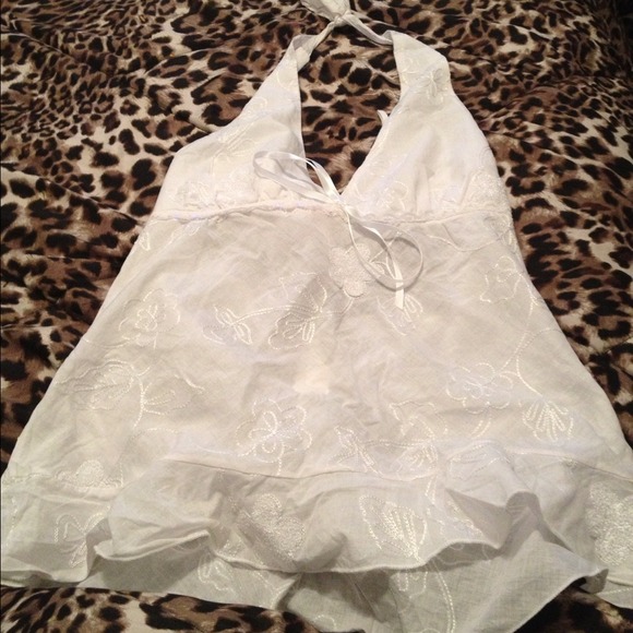 White Halter top