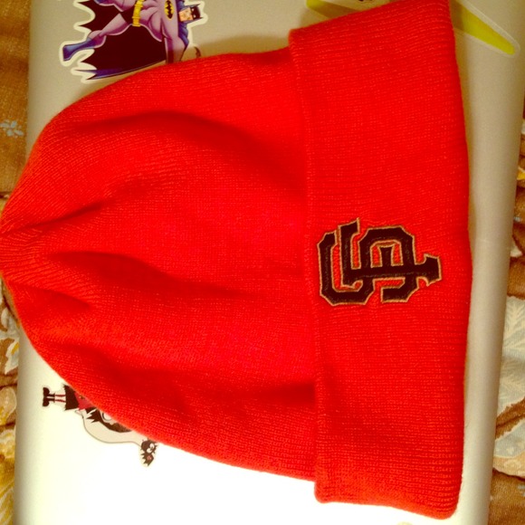 SF orange hat beanie