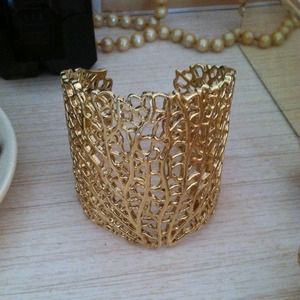BCBG Coral Gold Cuff Bracelet
