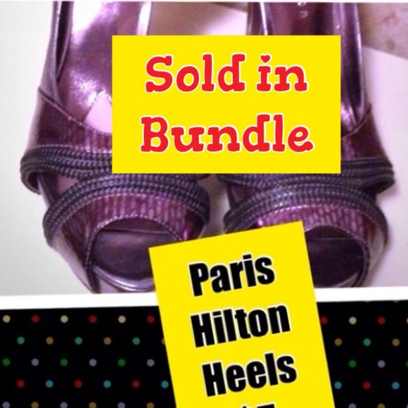 Paris Hilton Open Toe Silver Pumps