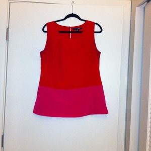 💥REDUCED💥F21 Red/Magenta Trim Colorblock Tank