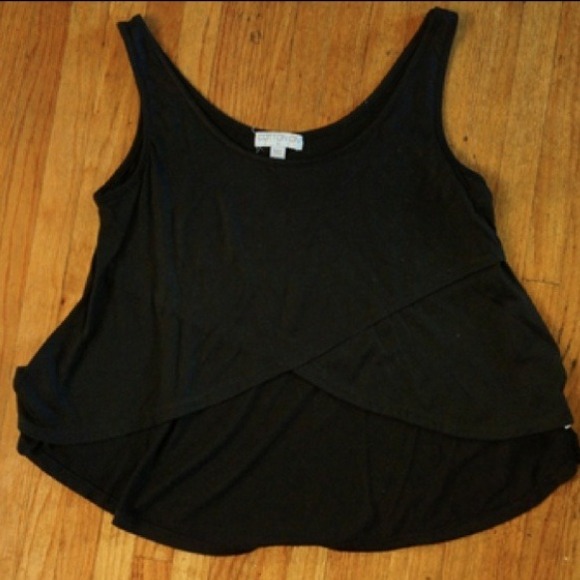 TRADED!!! COTTON ON. solid black crop top. - Picture 2 of 3