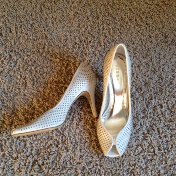 BCBGirls Shoes - BCBGirls white Leather Pumps  **CLASSIC**