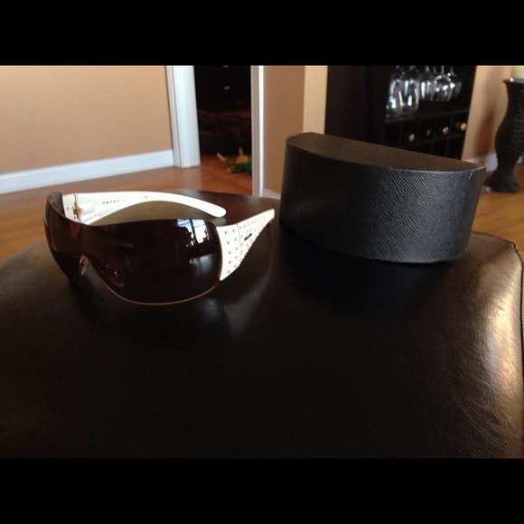Prada White Frame Sunglasses