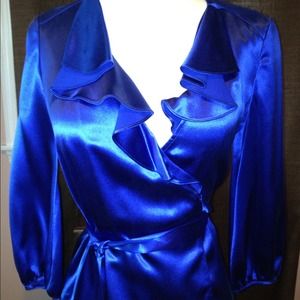 DVF Silk wrap top