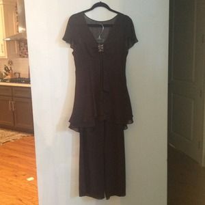 Two Piece pants/top Brown
