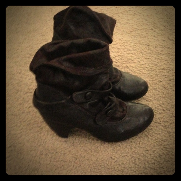 Dark brown booties size 8