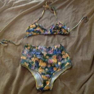 American Apparel high waist swim suit.