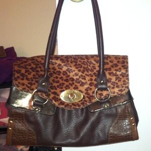 🚫SOLD🚫Brown animal print purse